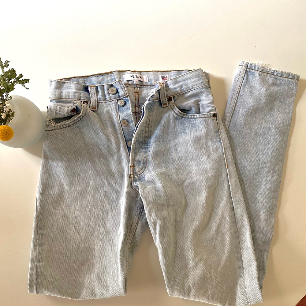 RE/ DONE light wash skinny jeans Size 23